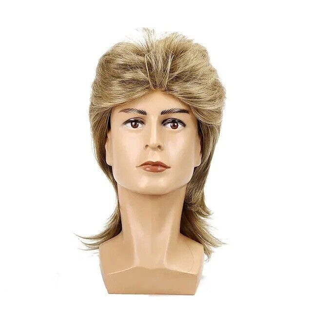 New High Quality Men 70s 80s Costumes Fancy Party Accessory Cosplay Hair Wig