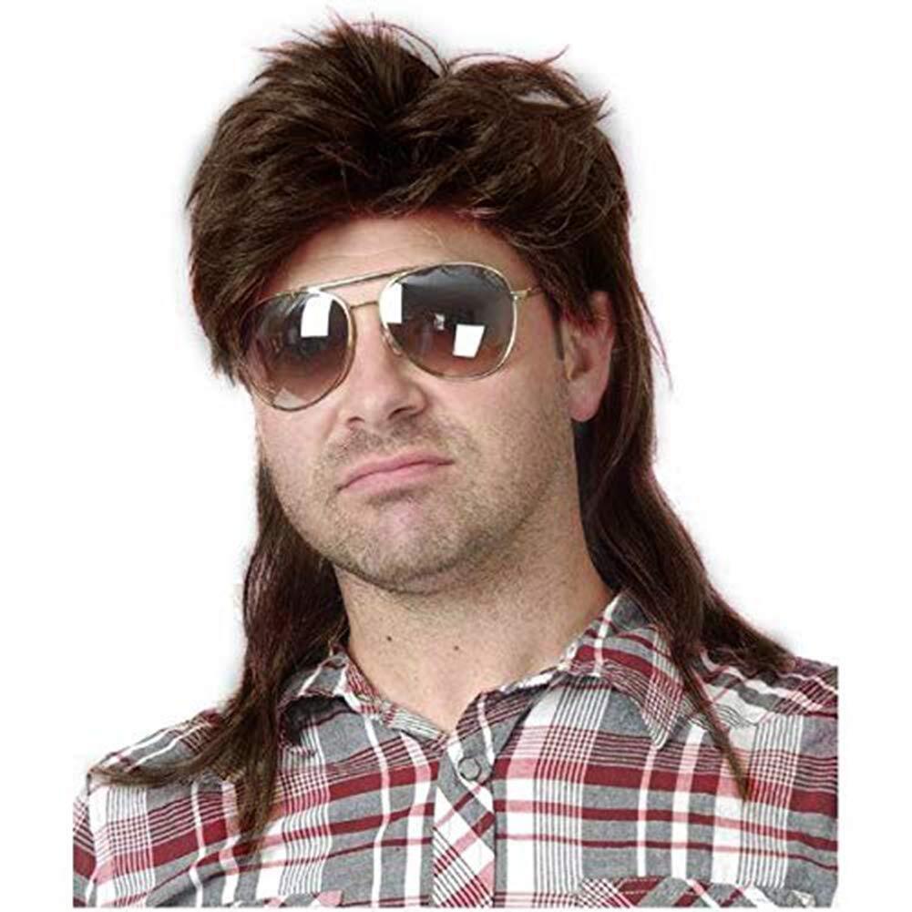 New High Quality Men 70s 80s Costumes Fancy Party Accessory Cosplay Hair Wig