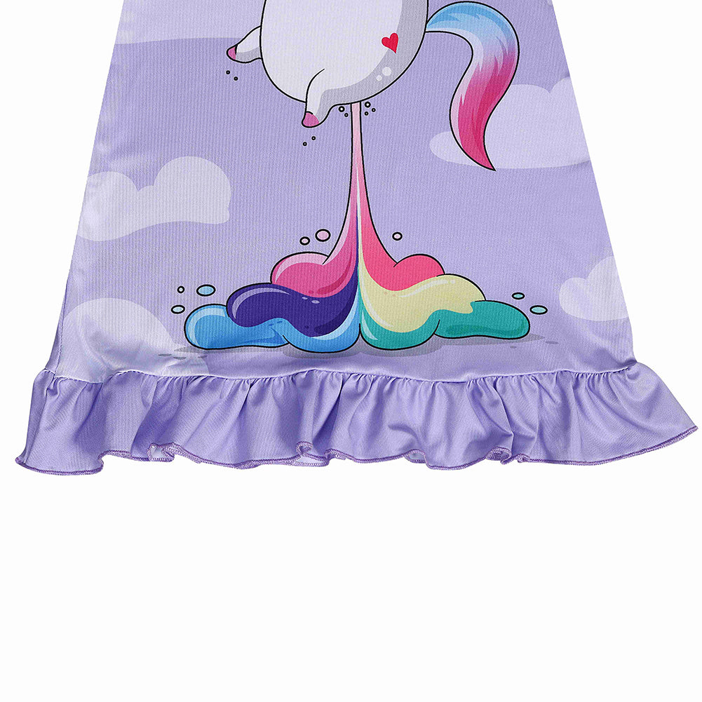 Cute Toddler Girls Unicorn Nightgown Nightshirt Pajamas Nightdress Sleepwear