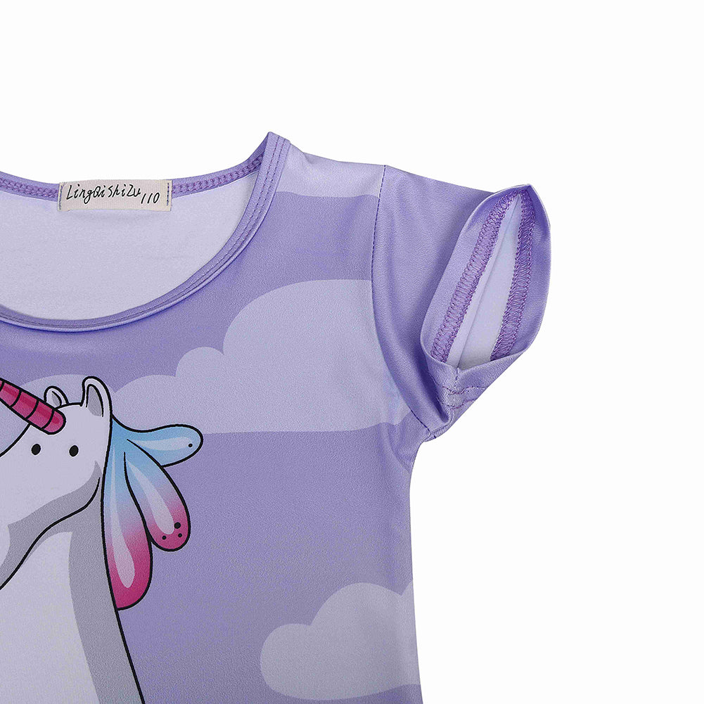 Cute Toddler Girls Unicorn Nightgown Nightshirt Pajamas Nightdress Sleepwear