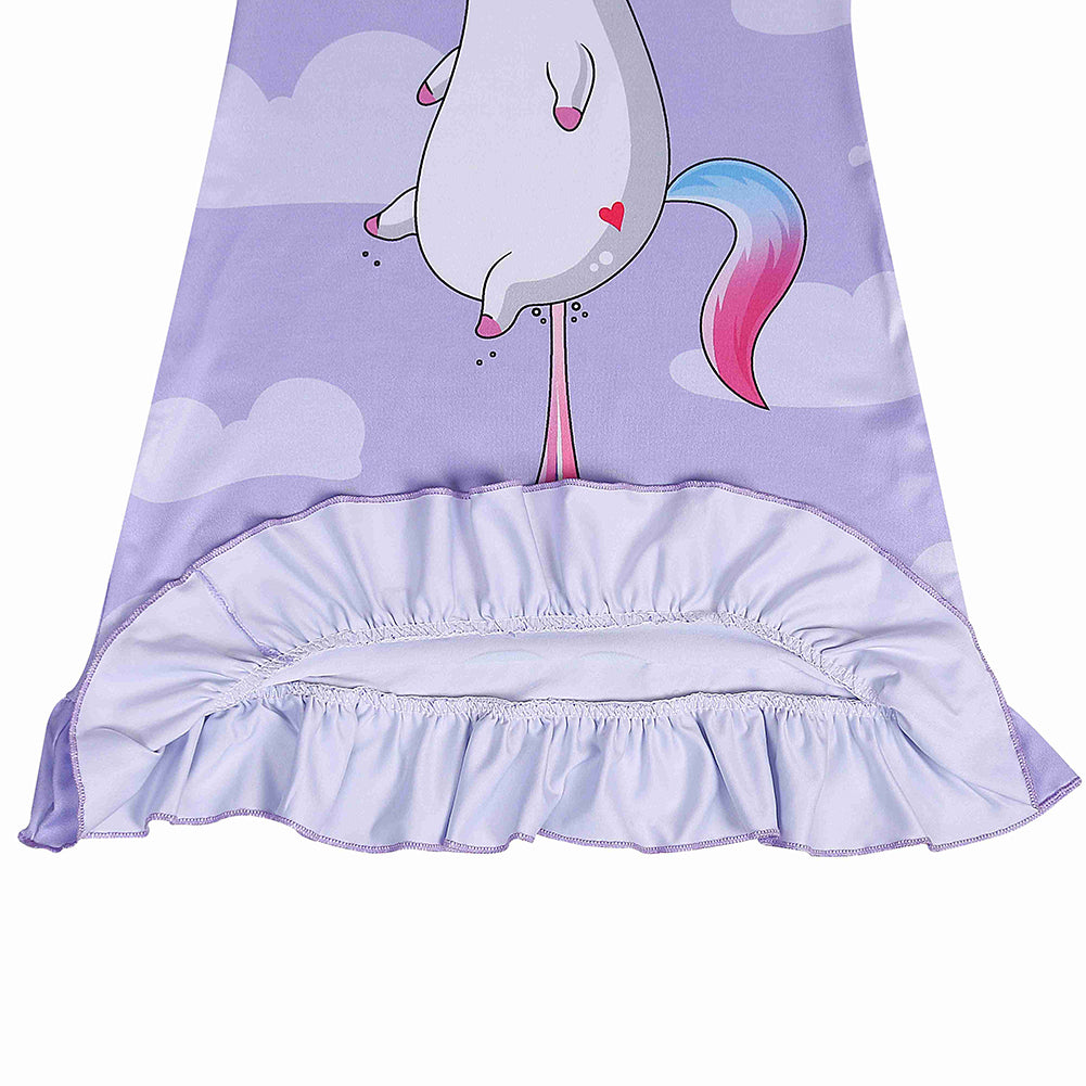 Cute Toddler Girls Unicorn Nightgown Nightshirt Pajamas Nightdress Sleepwear