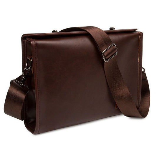 Men's Briefcase Casual Business Shoulder Bag Leather Messenger Satchel Bag