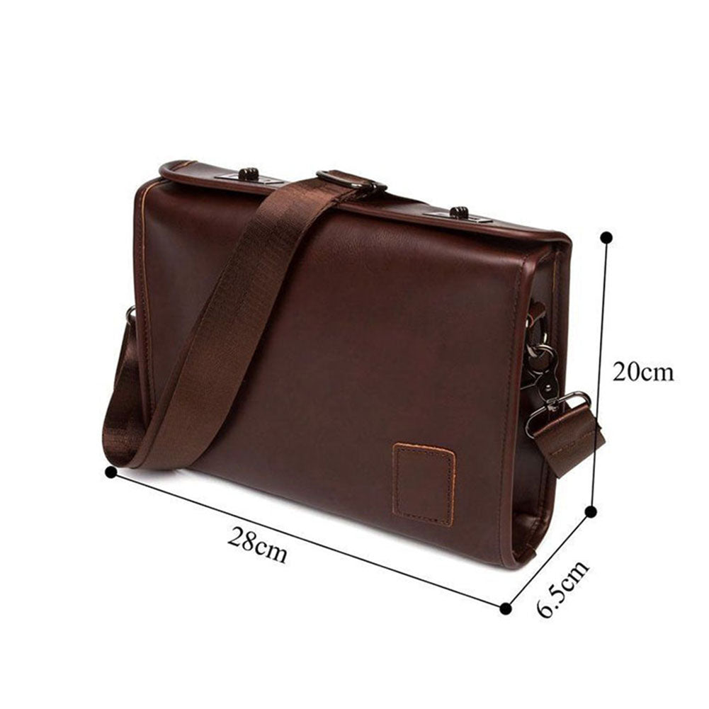 Men's Briefcase Casual Business Shoulder Bag Leather Messenger Satchel Bag