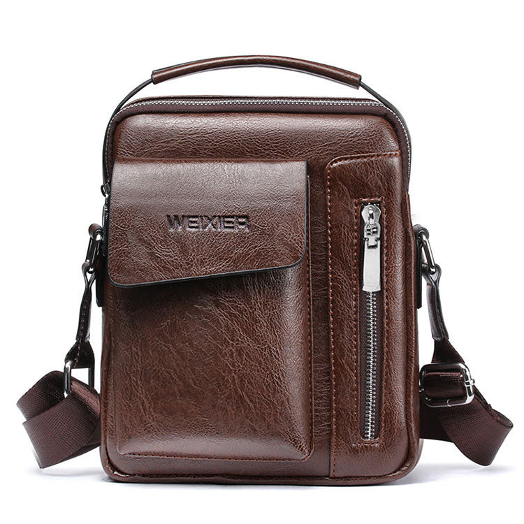 Fashion Men's Leather Crossbody Bags Handbags Tote Shoulder Briefcase Daypack