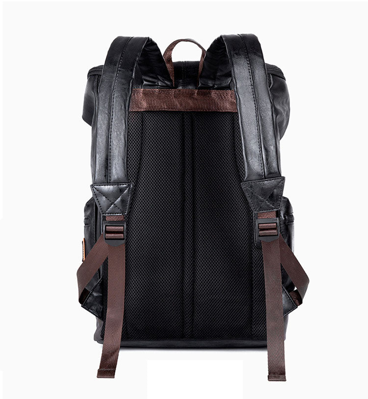 Men's Leather Backpack Shoulder Bag Weekender Travel School Laptop Bags Daypack