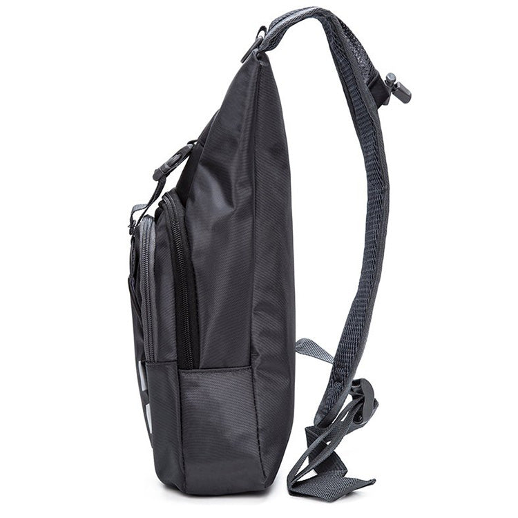 Men's Nylon Crossbody Shoulder Bags Chest Cycle Sling Pack Daily Travel Backpack