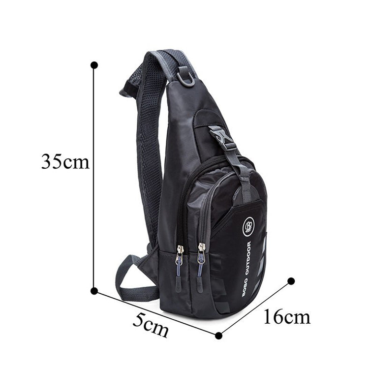 Men's Nylon Crossbody Shoulder Bags Chest Cycle Sling Pack Daily Travel Backpack