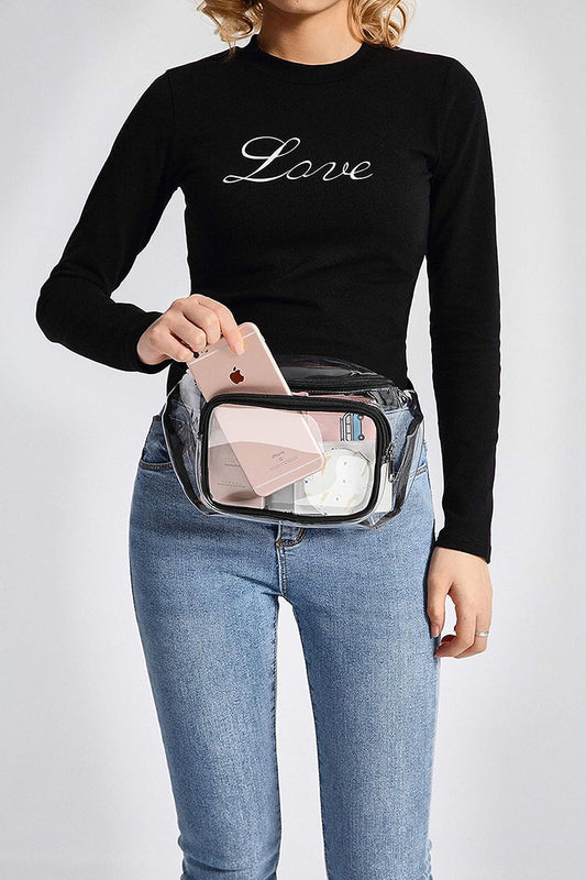 Stadium Approved Clear Fanny Pack Cute Waist Bag for Work Concert Sport Events