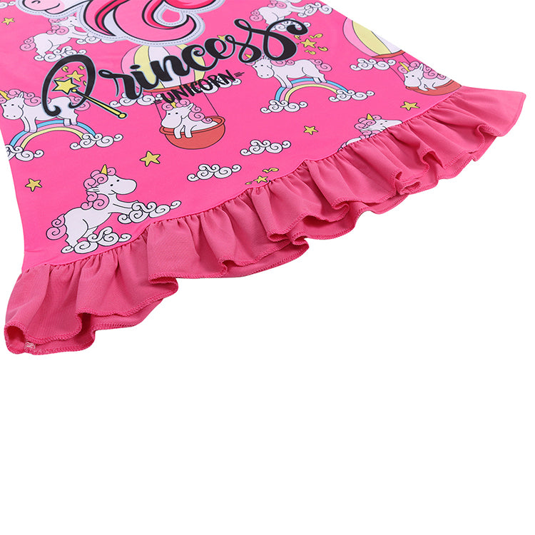 Unicorn Nightgown Princess Pajama Dresses for Girls Sleepwear