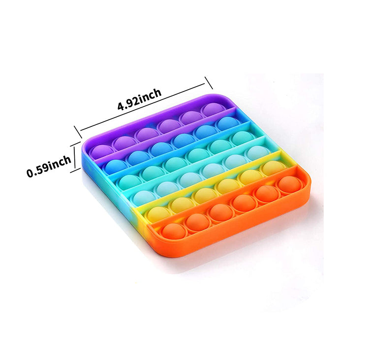 Push Pop it Rainbow Silicone Sensory Fidget Toy Pop Relieve Emotional Toy