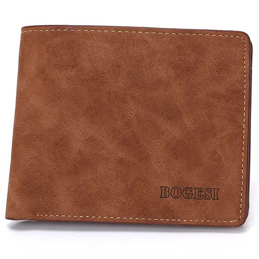 Men's Soft Leather Bifold Credit ID Card Holder Slim Thin Wallet Brown