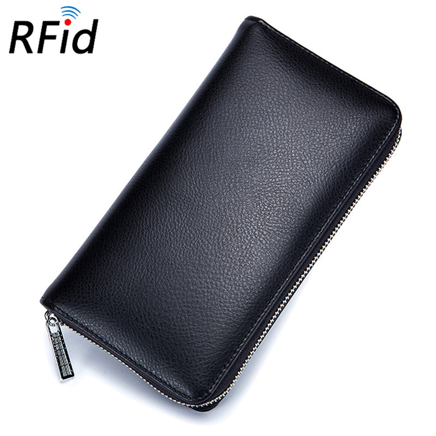 Men's Leather Huge Storage Capacity Credit ID Card Wallet RFID Blocking Wallet