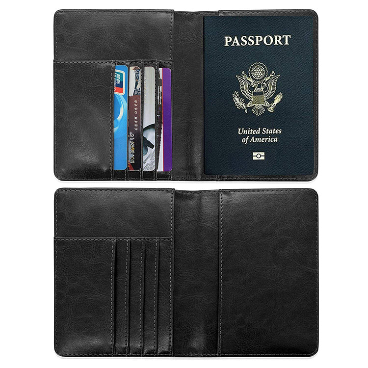 Slim Leather Travel Passport Wallet Holder RFID Blocking ID Card Case Cover US