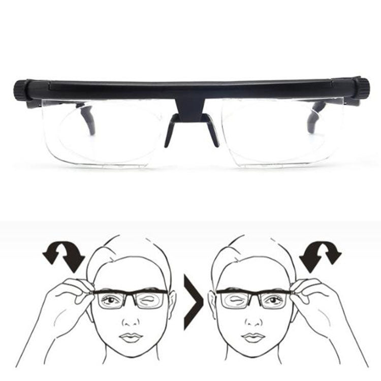 Unisex Adjustable Presbyopic Myopia Glasses Variable Focus For Reading Watching