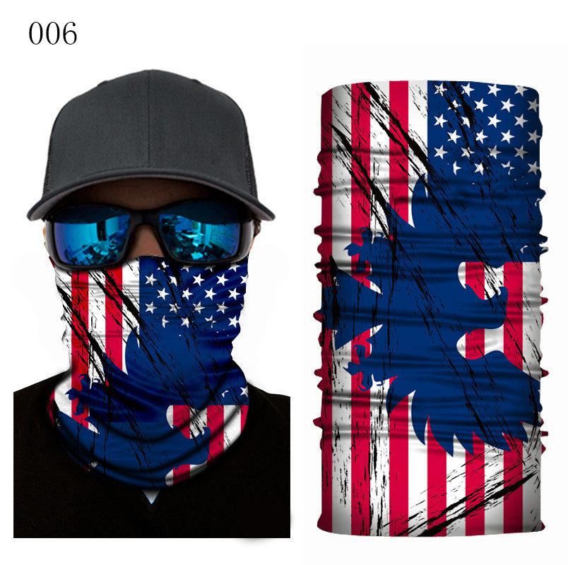 9pcs Skulls Sun Shield Mask Neck Gaiter BlacHeadband Bandana Du Rag Fishing Cap