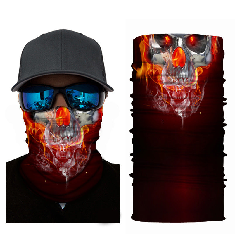 Fashionable Skull Balaclava Sun Shield Motorcycle Sport Du Rag Fishing Headwear