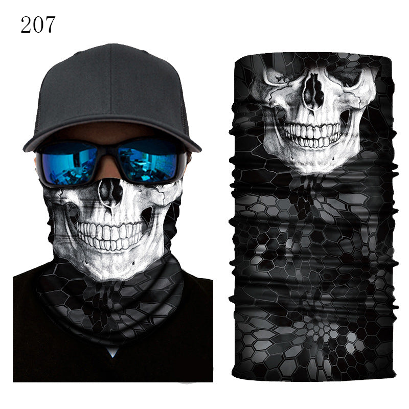 2pc Fishing Cap Face Mask Sun Shield Neck Gaiter Headband Bandana Du Rag Monster