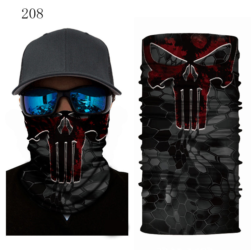 2pc Fishing Cap Face Mask Sun Shield Neck Gaiter Headband Bandana Du Rag Monster