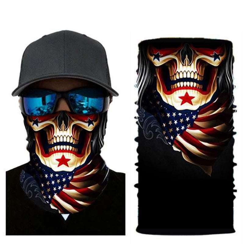 Fashionable Skull Balaclava Sun Shield Motorcycle Sport Du Rag Fishing Headwear