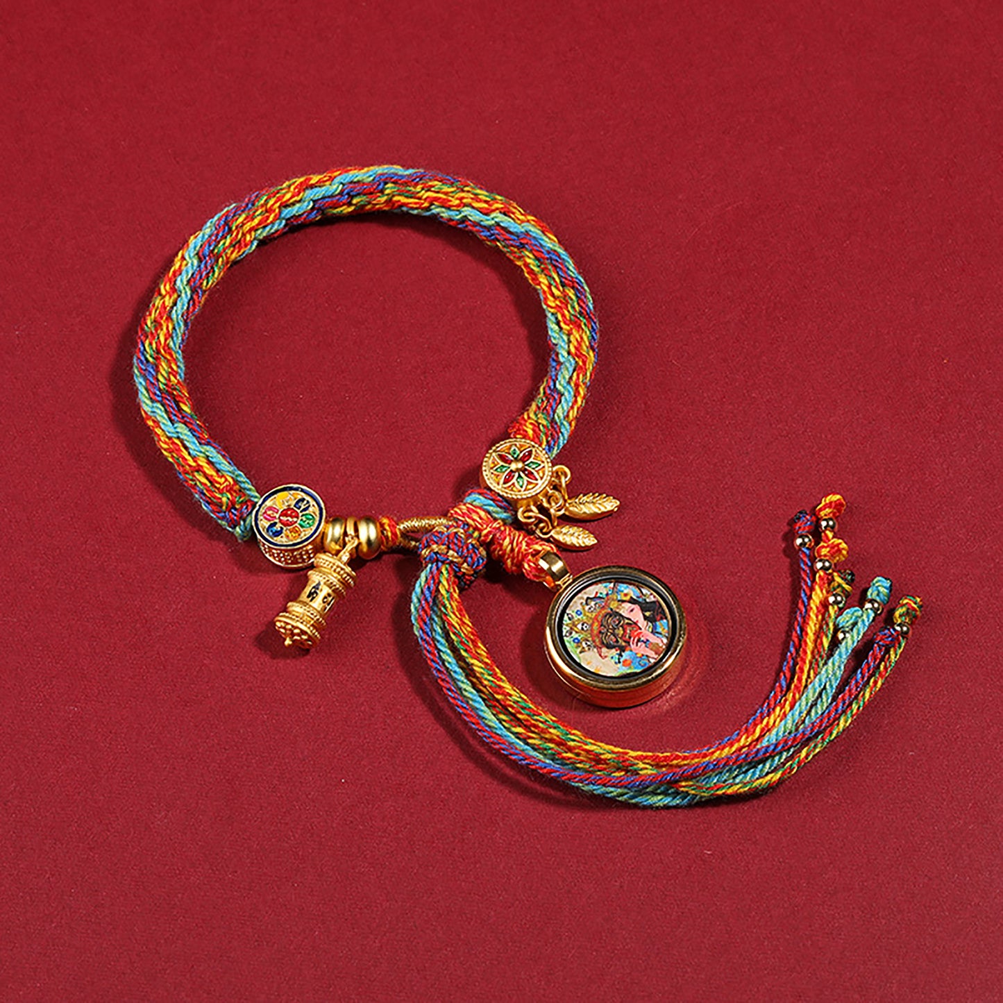 Medicine Buddha Thangka, Buddhism of Healing and Health, On The Back Lection Scripture and Ritual Rice Amulet Compile A Bracelet, Handmade