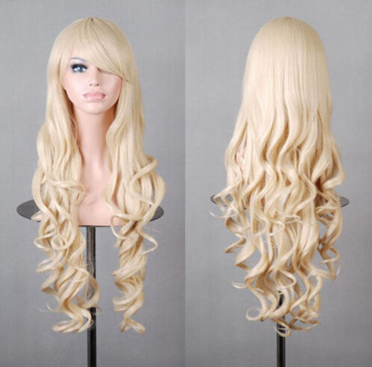 Lady 31" Long Curly Wigs Fashion Cosplay Costume Hair Anime Full Wavy Party Wig