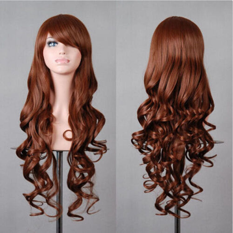 Lady 31" Long Curly Wigs Fashion Cosplay Costume Hair Anime Full Wavy Party Wig