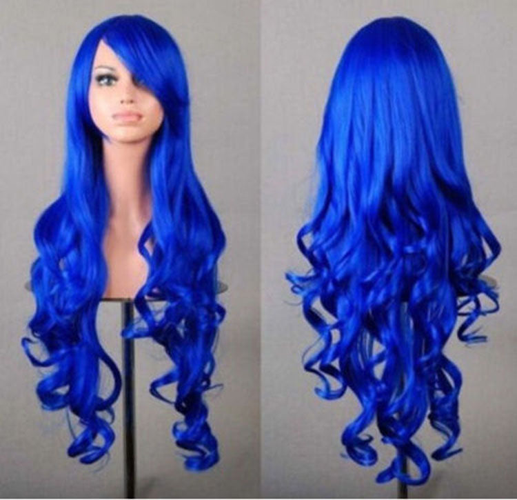 Lady 31" Long Curly Wigs Fashion Cosplay Costume Hair Anime Full Wavy Party Wig