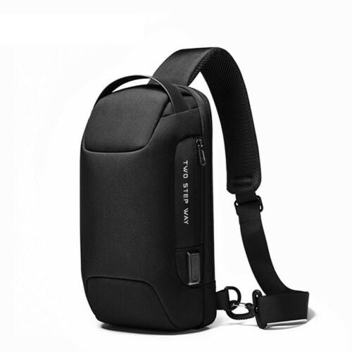 Anti-theft Sling Backpack Men's USB Chest Bag Waterproof Travel Hiking Daypack