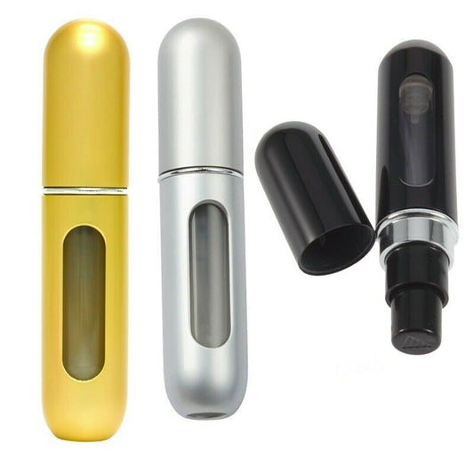 3 x Mini Travel Refillable Perfume Atomizer Bottle Spray Scent Pump Case 5ml